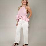 Women’s pink blouse Shear Boutique spring collection 2026 cameo pink top easy outfit