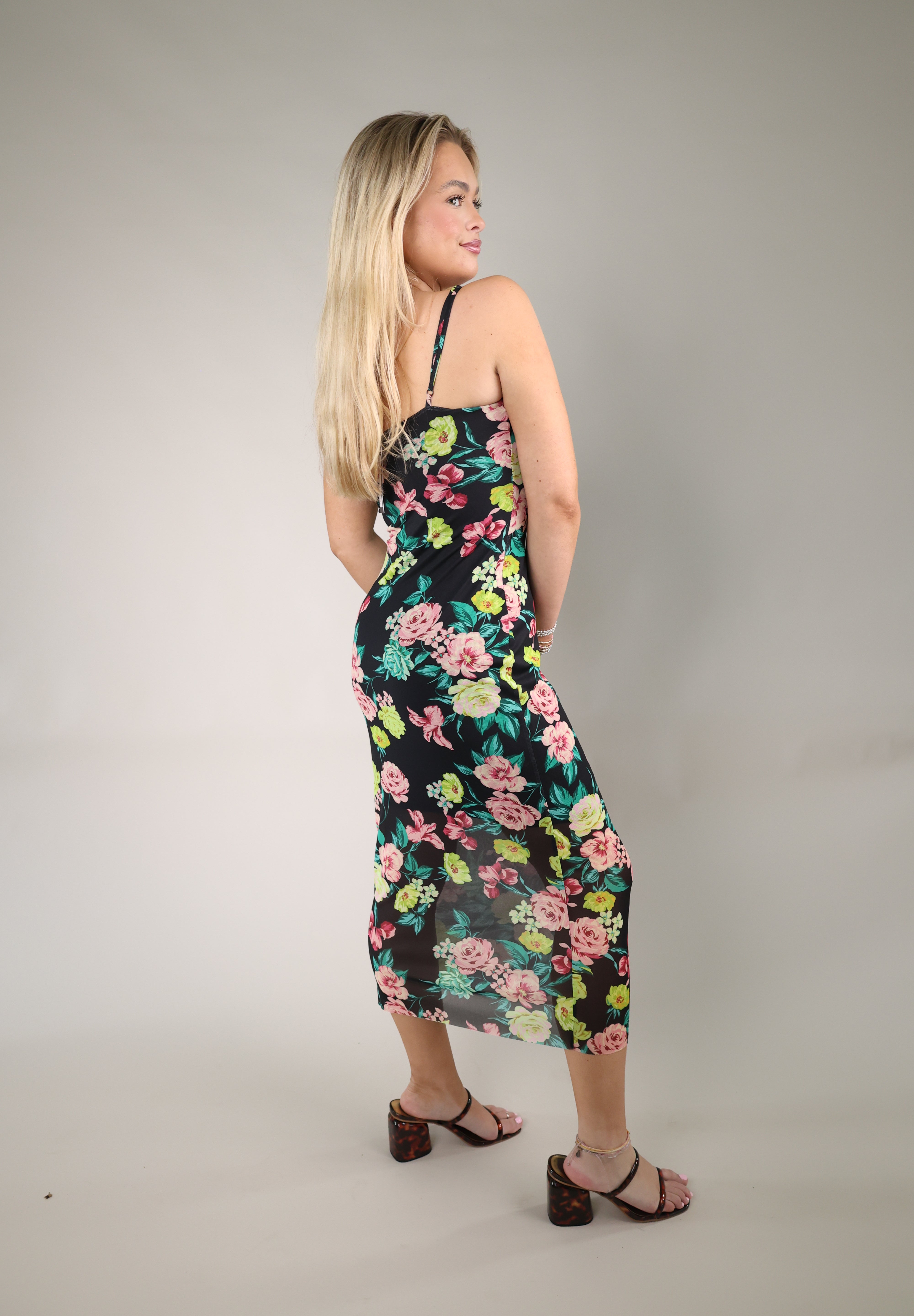 Steve Madden Giselly dress black floral Shear Boutique spring 2026 flowy feminine dress