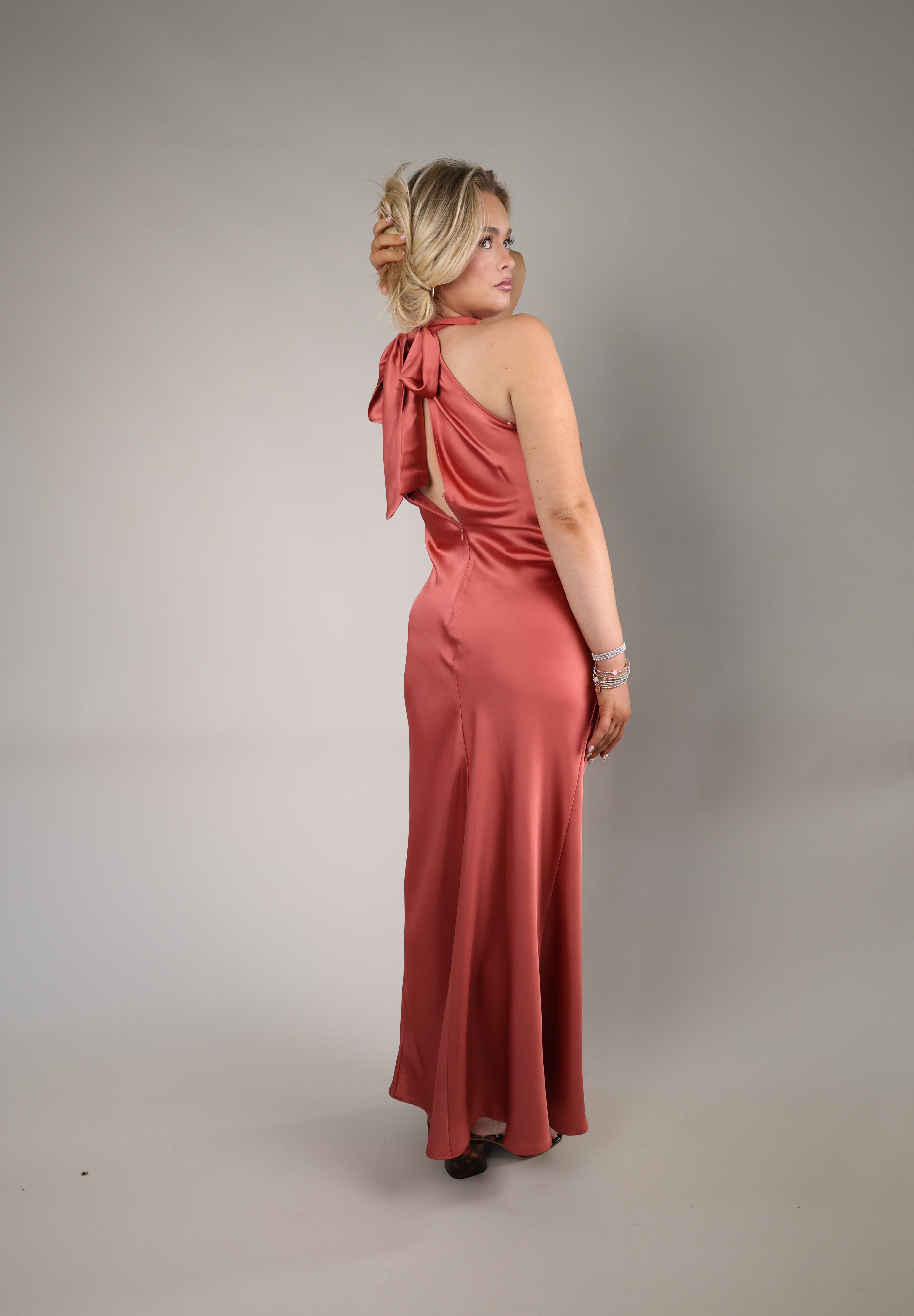 Dusty mauve midi dress Shear Boutique spring 2026 soft flowy dress elevated casual outfit