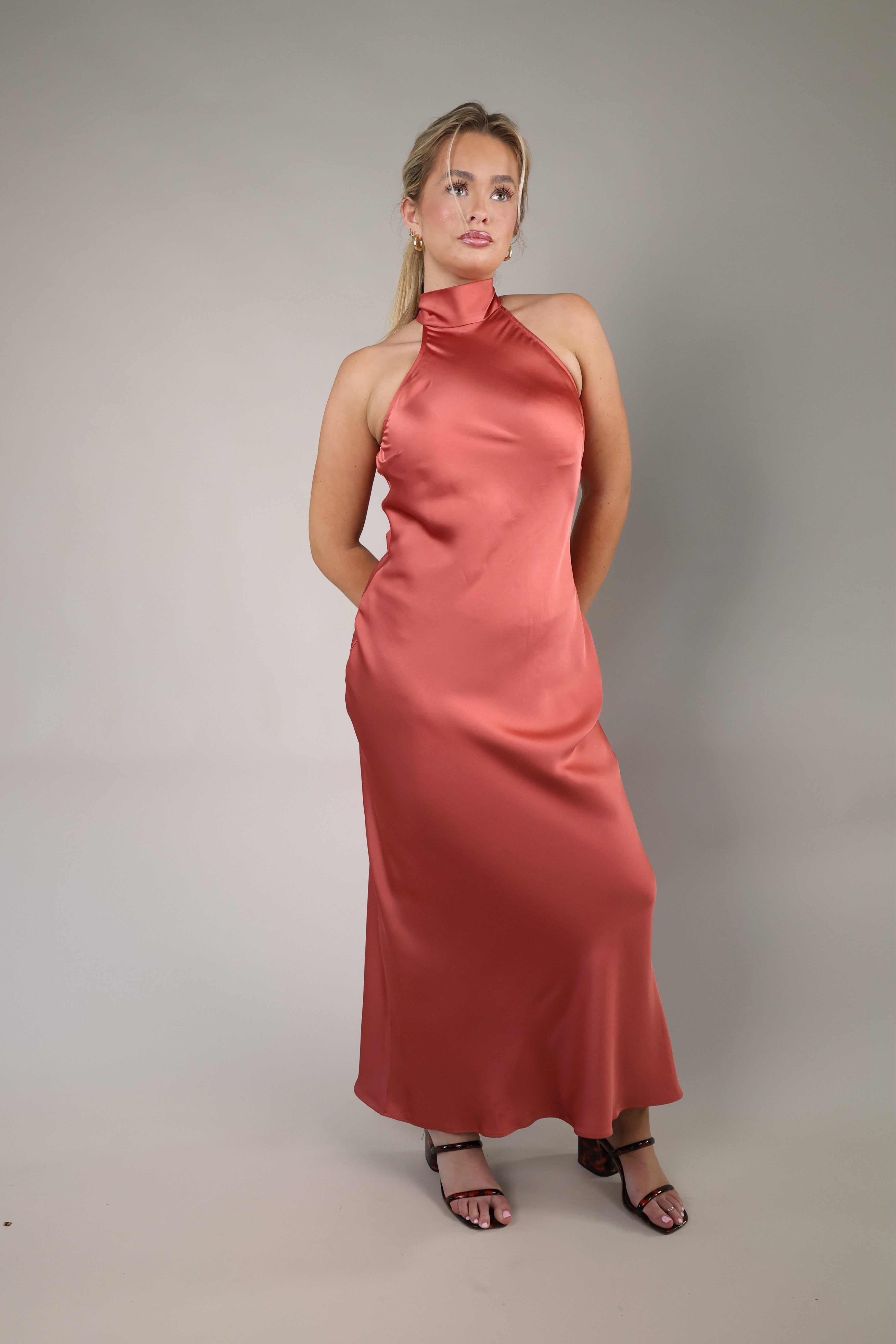 Women’s dusty mauve dress Shear Boutique spring collection 2026 feminine flattering silhouette