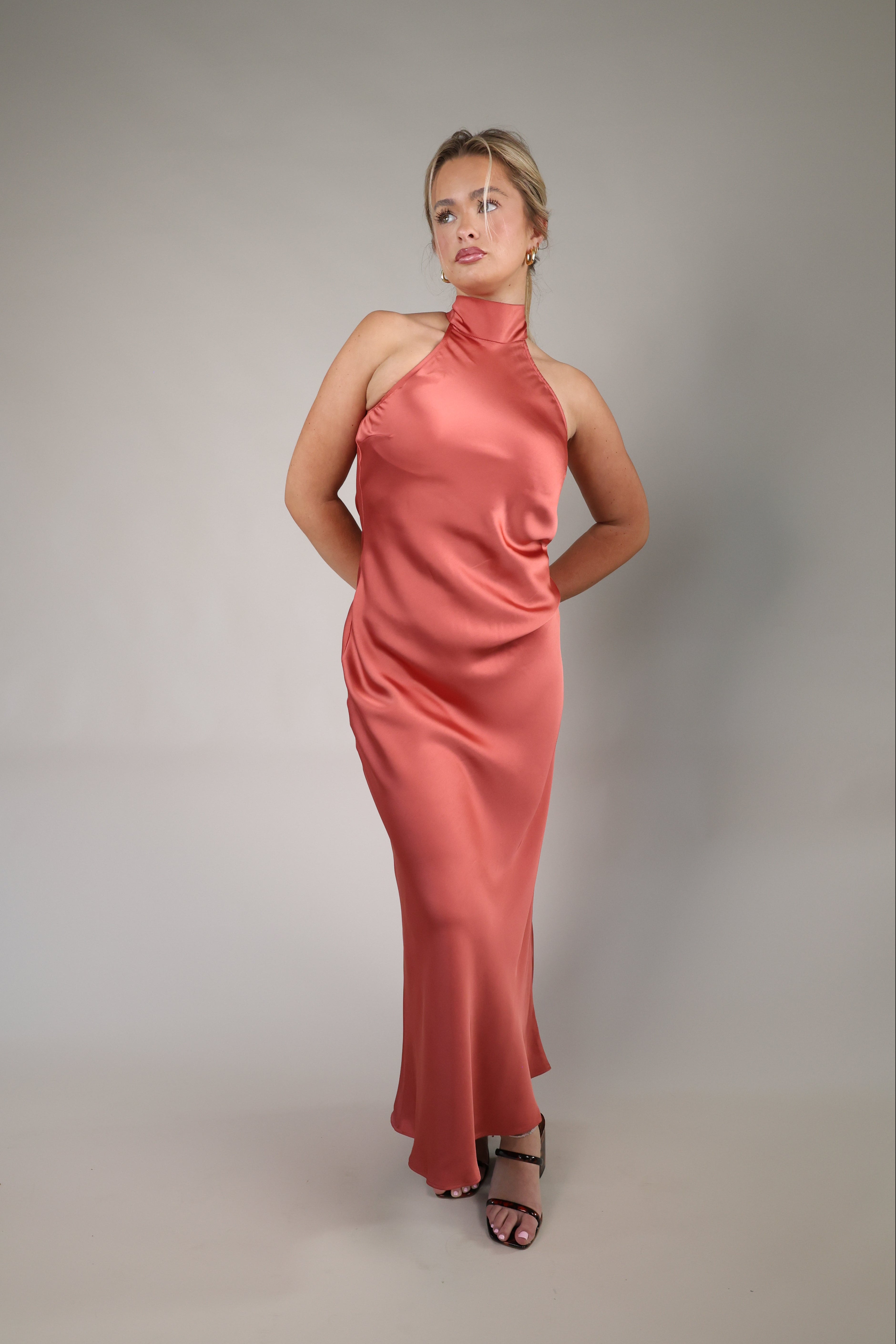 Shear Boutique Spring 2026 dusty mauve dress women’s midi dress flowy feminine event dress