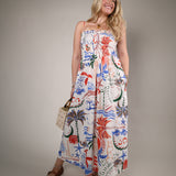 coastal print midi dress Z Supply Cornelia getaway summer style