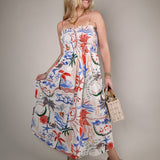 Z Supply Cornelia Getaway midi dress coastal print summer cotton dress