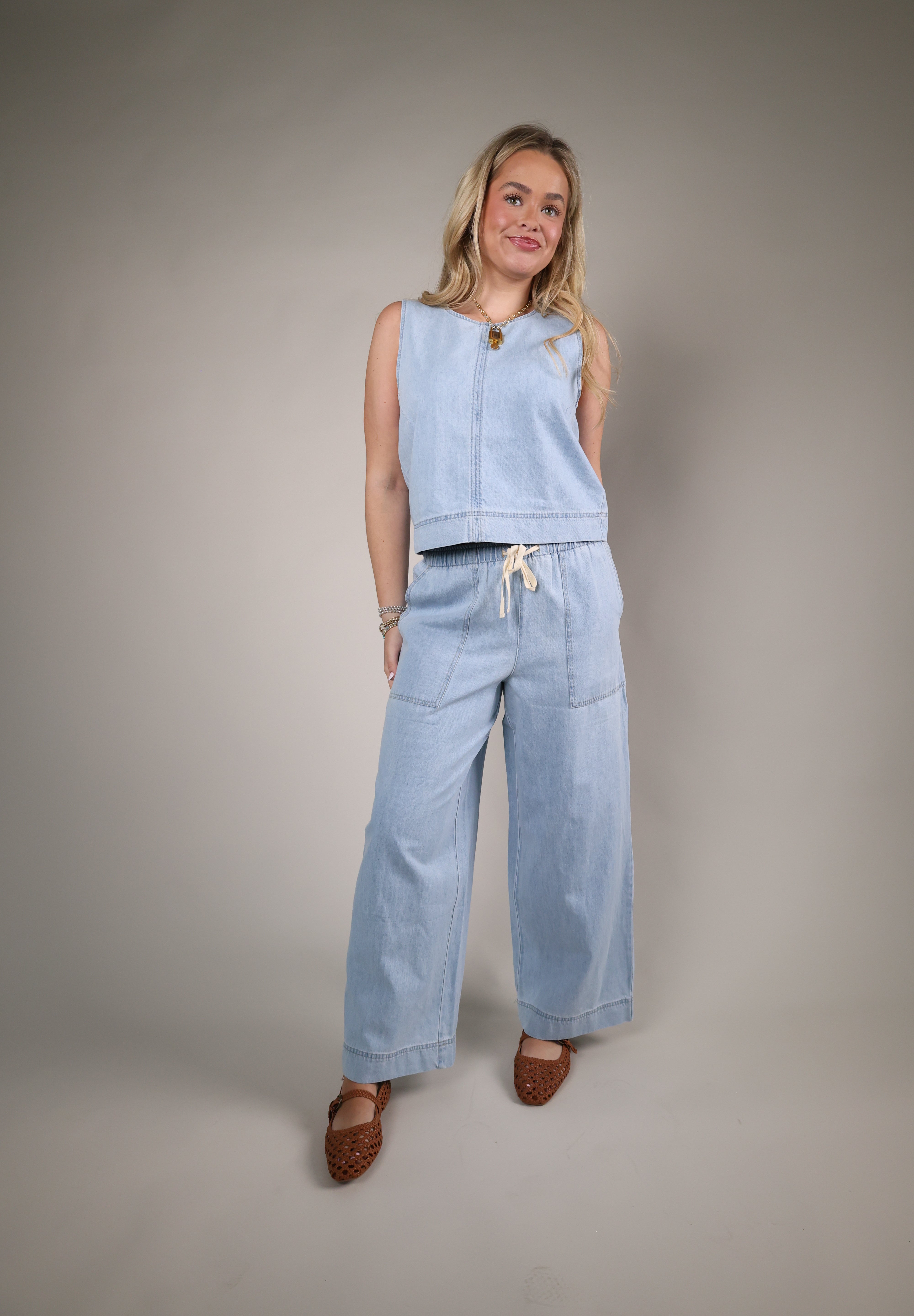 high rise utility denim pants women relaxed fit straight leg jeans