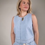 lightweight denim tank women relaxed fit summer outfit top