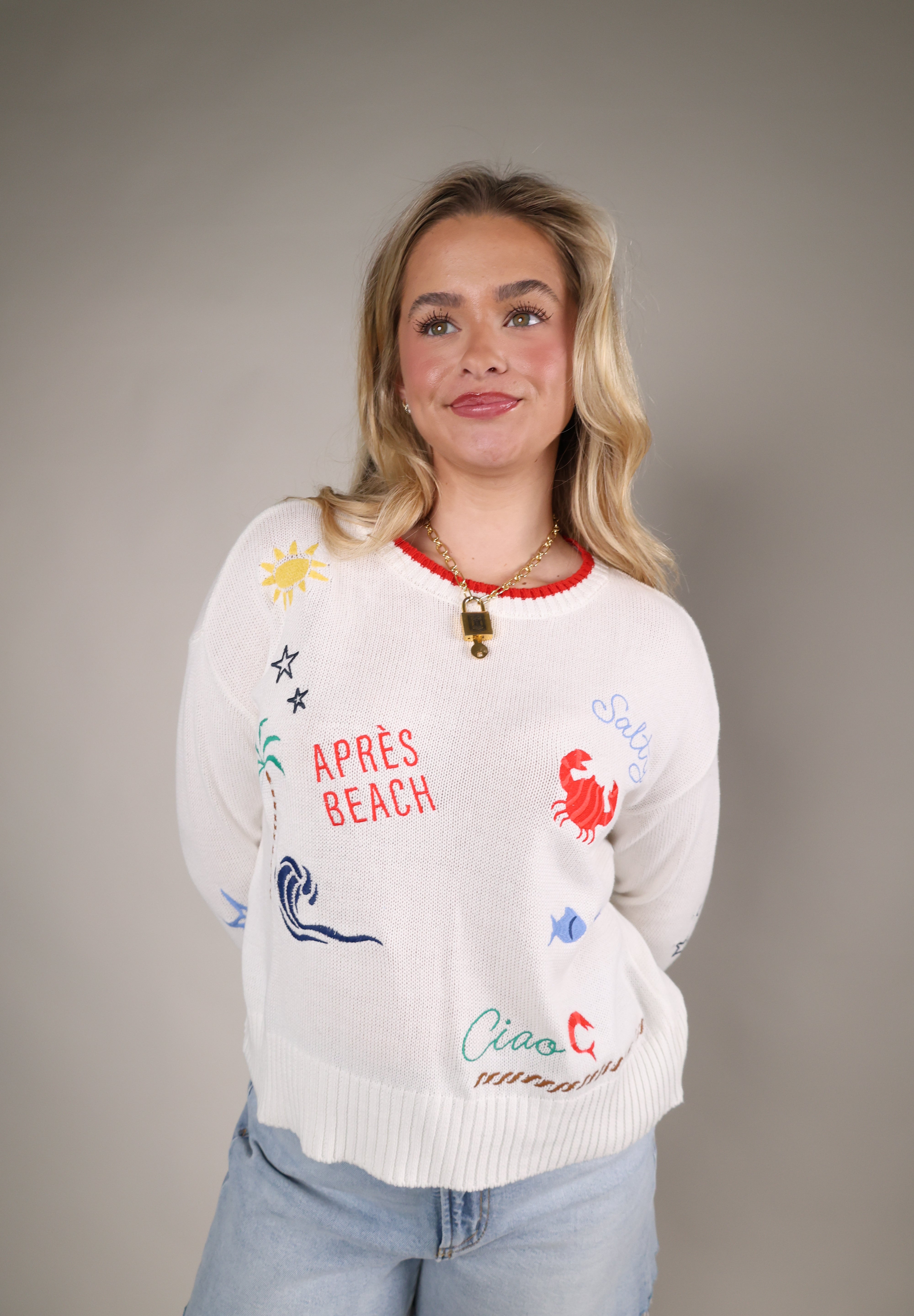 breathable cotton knit sweater women beach cover up sweater