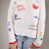 relaxed fit cotton sweater women summer knit coastal style top