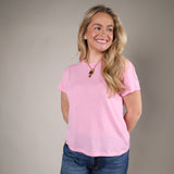 women’s cotton t shirt relaxed fit summer tee pink blue white