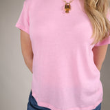 soft washed cotton t shirt women relaxed fit basic summer tee