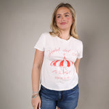 lightweight slub cotton tee women vintage graphic summer top