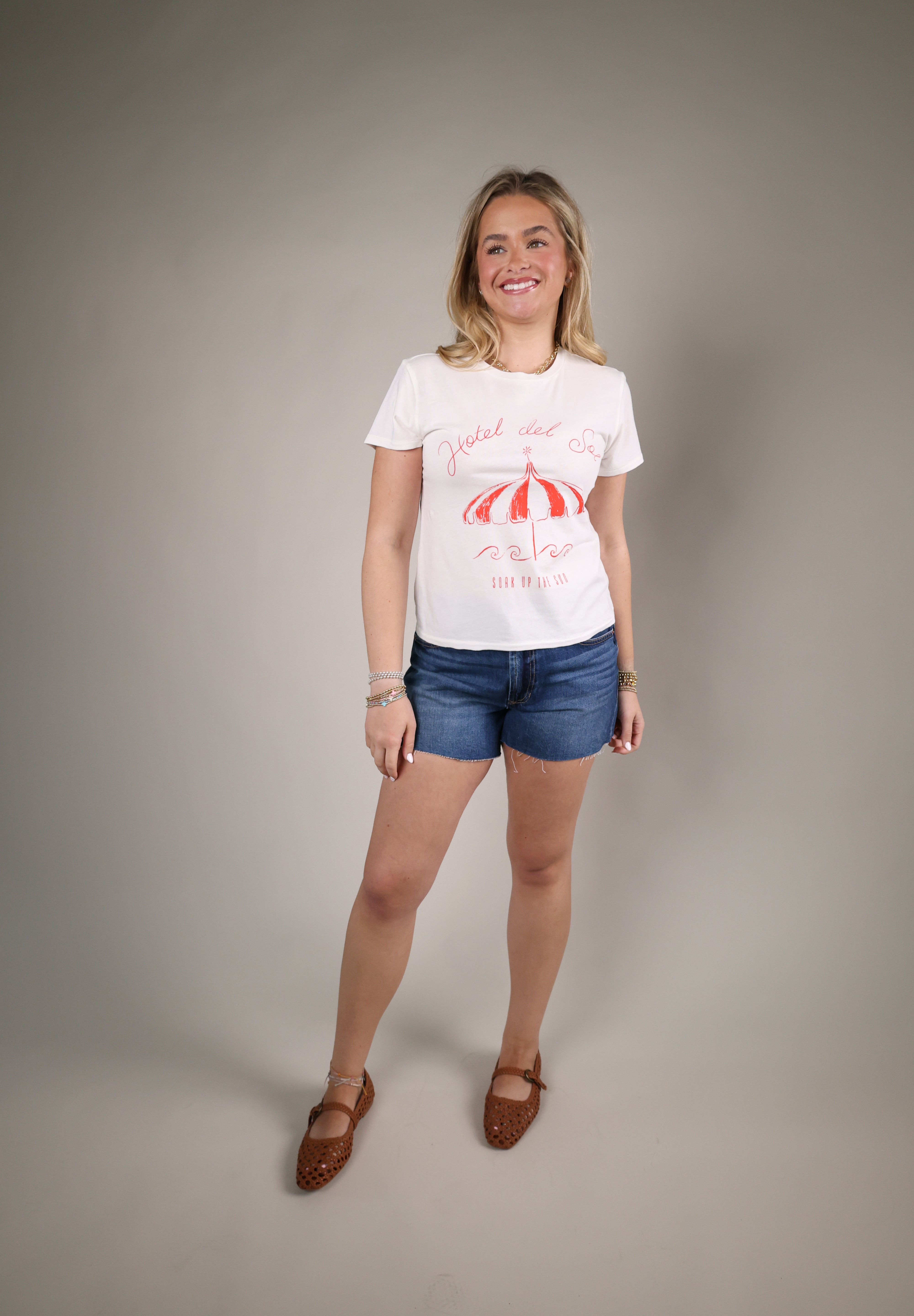 women’s vintage inspired graphic t shirt soft cotton beach outfit