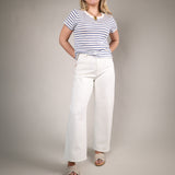 lightweight striped t shirt women cotton jersey everyday summer top