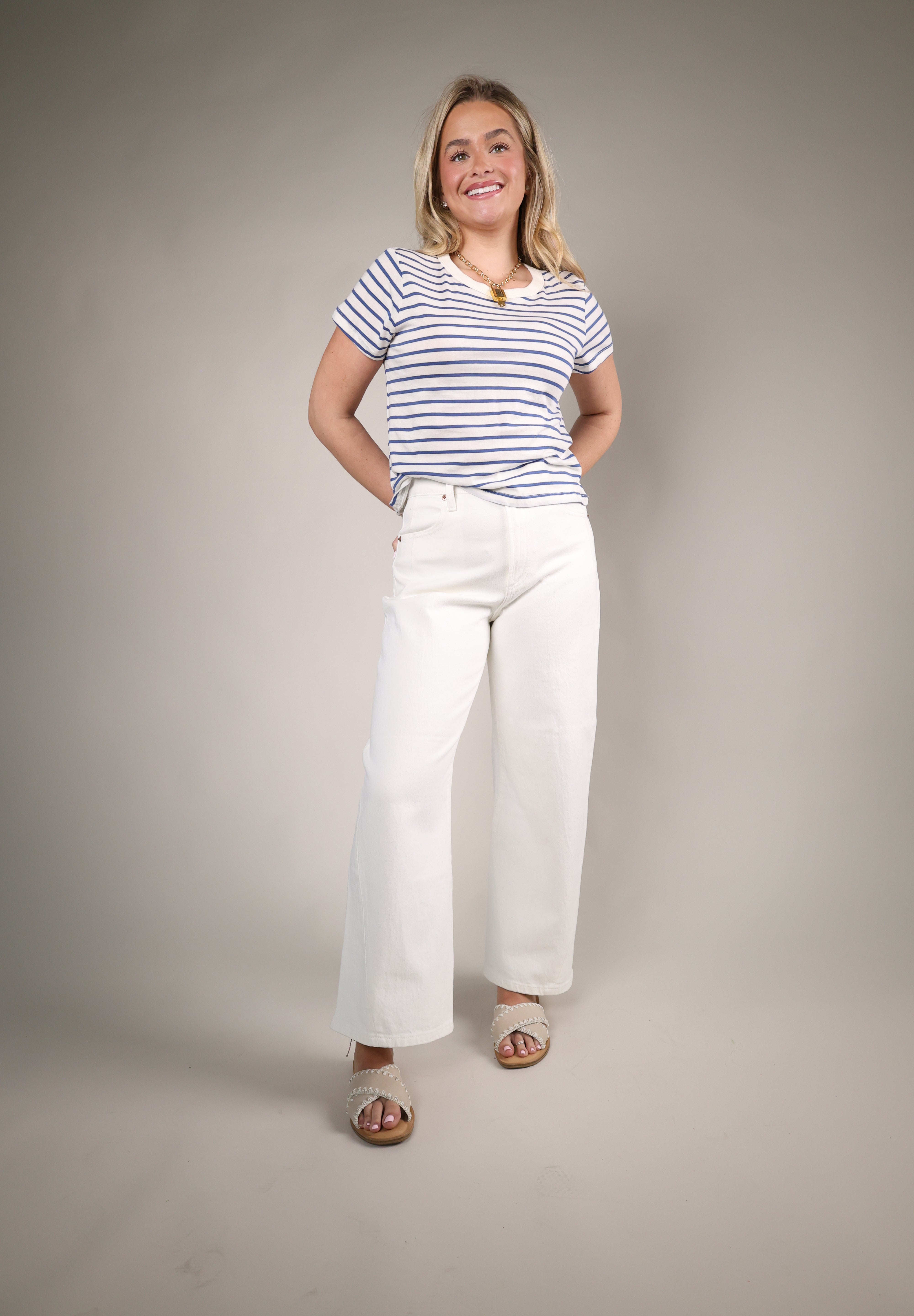 lightweight striped t shirt women cotton jersey everyday summer top