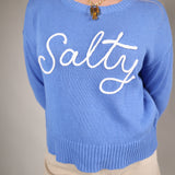 relaxed fit cotton sweater women beach vibe salty graphic sweater