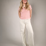 striped cotton tee women relaxed fit summer t shirt casual outfit