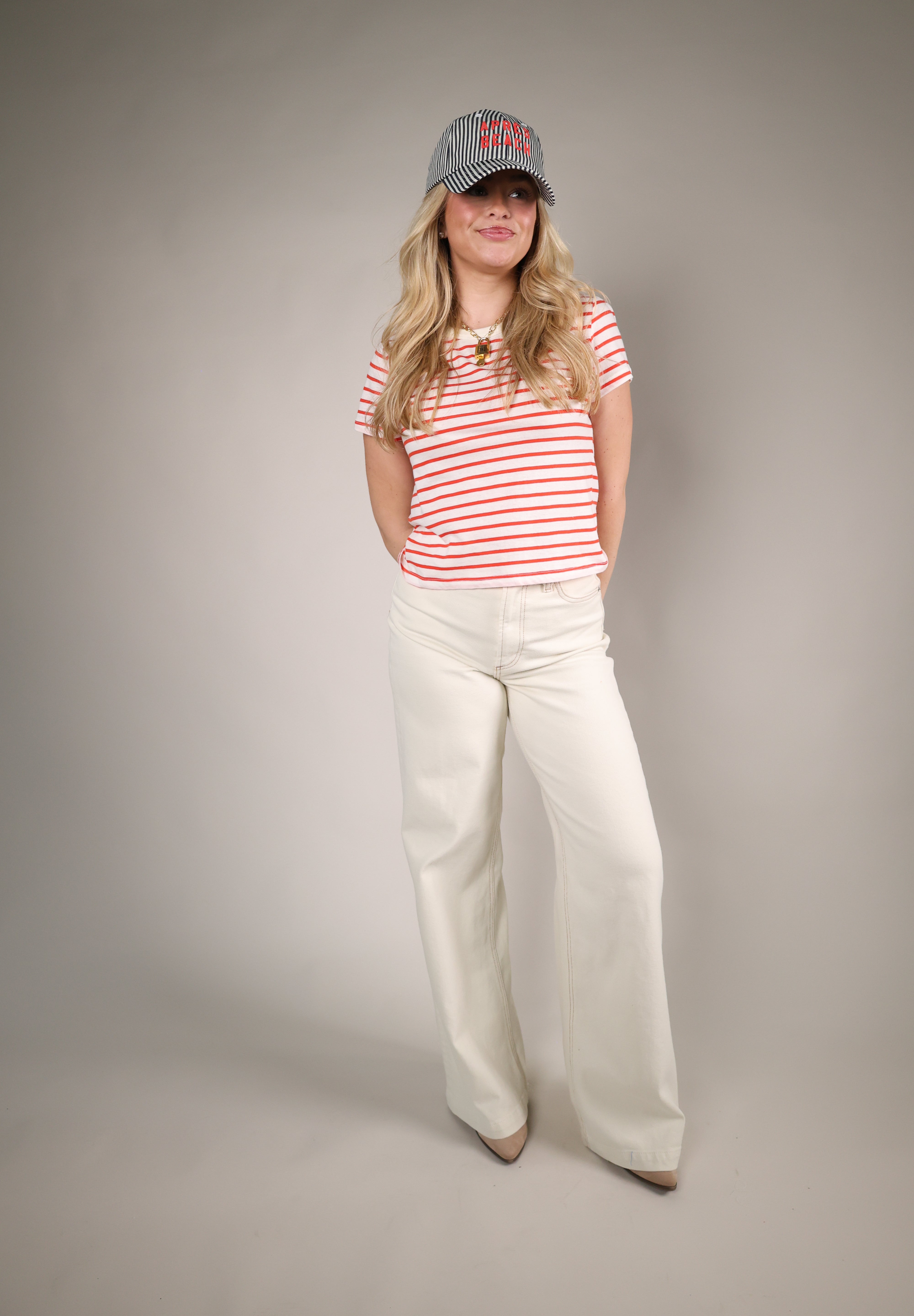 striped cotton tee women relaxed fit summer t shirt casual outfit