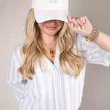white salty embroidered dad hat women casual summer baseball cap