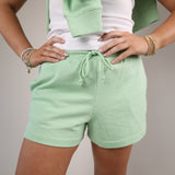 Women’s green lounge shorts Shear Boutique spring collection 2026 casual comfy short set