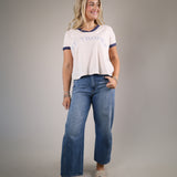Women’s striped rugby tee Shear Boutique spring collection 2026 long sleeve casual chic top
