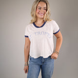 Shear Boutique striped rugby shirt spring 2026 women’s relaxed fit sporty tee casual outfit