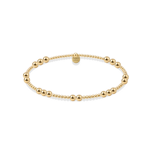 Carolyn | Gold Filled Beaded Bracelet: Gold Filled / Stretchy 6.5