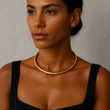 Azaria Cuff Necklace: Silver