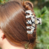 Catherine Hair Claw - Ivory & Slate // Clip