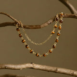 Glossy Coffe Bean Chain Belt