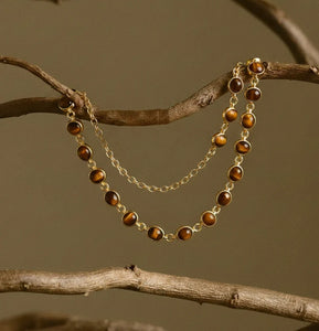 Glossy Coffe Bean Chain Belt