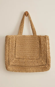 Hideaway Raffia Tote