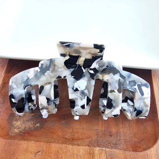 Catherine Hair Claw - Ivory & Slate // Clip
