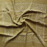 Olive Green Classic print Naturally Dyed Bandana (White ink)