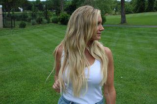 Jaidynn Rib Tank - White