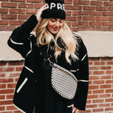 Westlyn Woven Bum Bag : Checkered Black