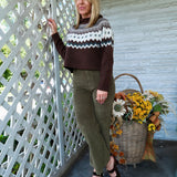Soft knit turtleneck sweater styled with denim for an easy fall outfit