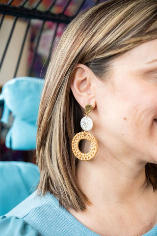 Lana Earrings - Dark Rattan // Resort, Jewelry