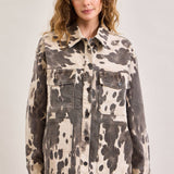 Cow Print Oversized Shacket