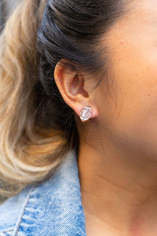 Glitter Football Studs // Game Day Earrings, Jewelry