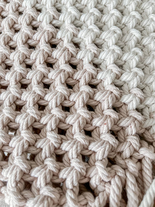 Macrame Clutch: Blush Avocado