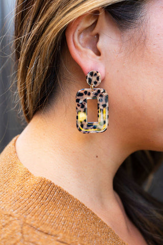 Margot Earrings - Cheetah