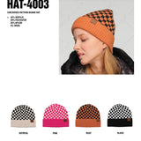 C.C Checkered Beanie: Oatmeal + Black