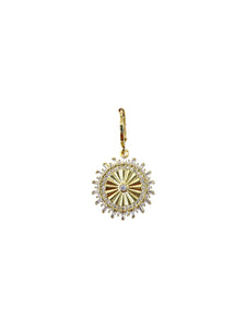 Gold CZ Coin Charm