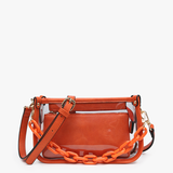 Jessica Stadium Clear Crossbody Bag – Chain Strap
