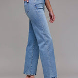 Vintage Wash Stretch Mid Rise Classic Straight