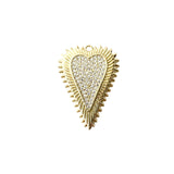 Two Tone Pave Heart Charm
