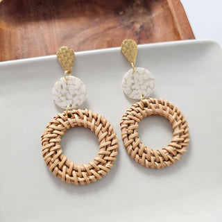 Lana Earrings - Dark Rattan // Resort, Jewelry