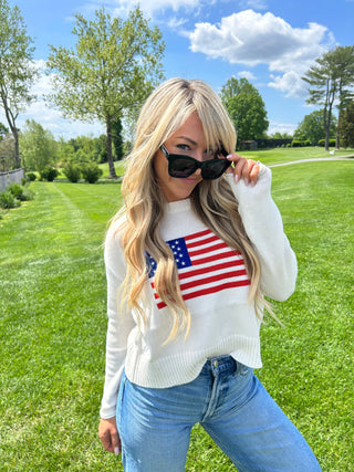 Sienna Patriot Sweater - Sea Salt
