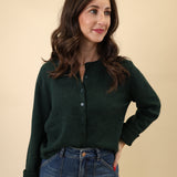 Long-sleeve green cardigan from Z Supply with a clean button-front silhouette styled for fall layering.