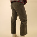 High-rise olive green crop pants from Pistola, designed in sturdy denim with a relaxed wide-leg cut.