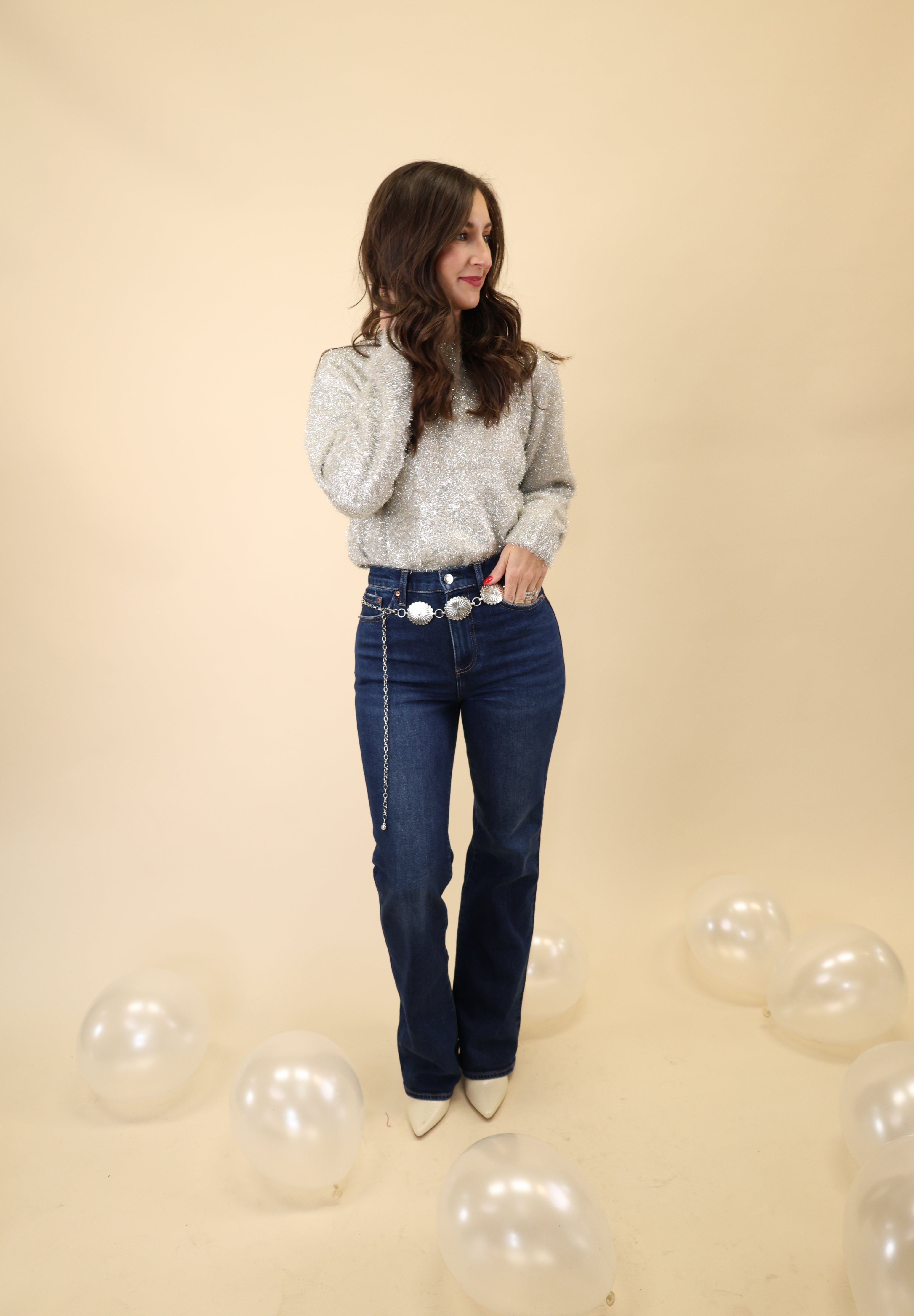 Pistola dark indigo slim boot jeans designed with a high-rise fit and clean bootcut opening for an elevated look.